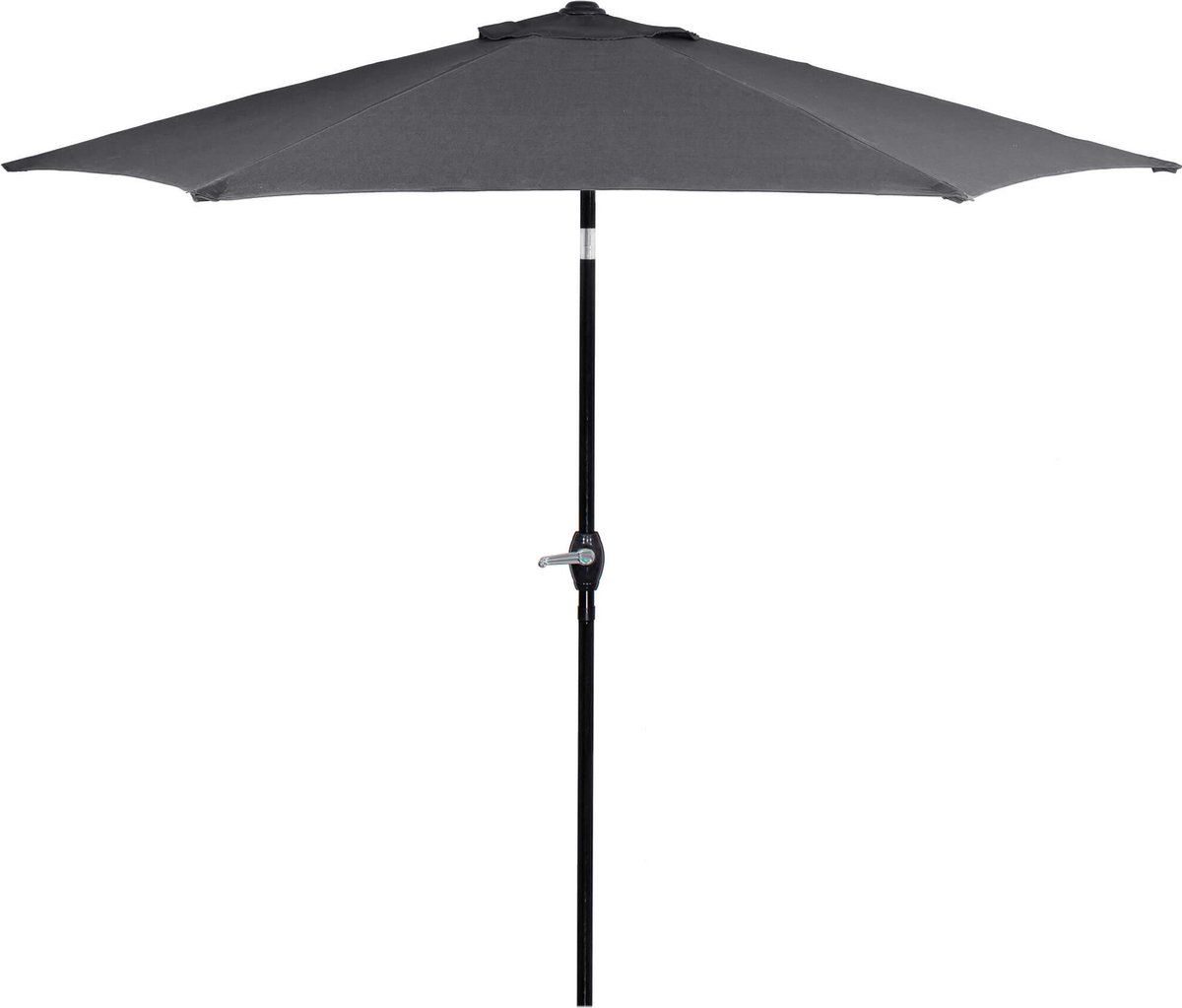 Springos Parasol - Kantelbaar - Met ventilatie - Graphite - Ø 250 cm