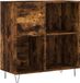 vidaXL Platenkast - 84,5x38x89 cm - Bois traité - Chêne fumé