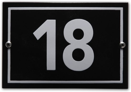 EmailleDesignÂ® Huisnummer model Phil nr. 18