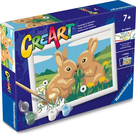 Ravensburger CreArt: Bunny Friends – Schilderen op Nummer