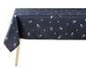 Douceur d'intérieur Rechthoekig tafelkleed (150 x 300 cm) marineblauw/zilver polyester met metallic print