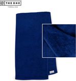 The One Towelling Sporthanddoek - 30 x 130 cm - Nek Handdoek - 100% Gekamd katoen - 450 gr/m² - Fitness handdoek - Marineblauw