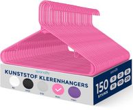 SereneLife Kleerhanger - Plastic Hangers - Antislip Ruimtebesparende Kledinghangers - 150 Stuks - Roze