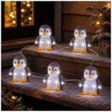Lumineo Lichtsnoer - 5 verlichte pinguins