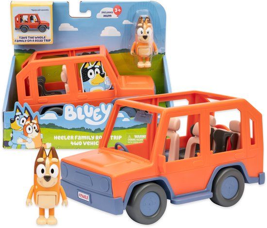 Moose Toys Bluey Heeler Familie 4WD Speelauto
