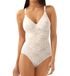 Bali Lace 'N Smooth Firm-Control Shapewear Shaping body met kant, ingebouwde beugelbeha, Wit, 80E