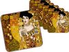 CARMANI Set van 6 onderzetters van kurk - G. Klimt, Adela