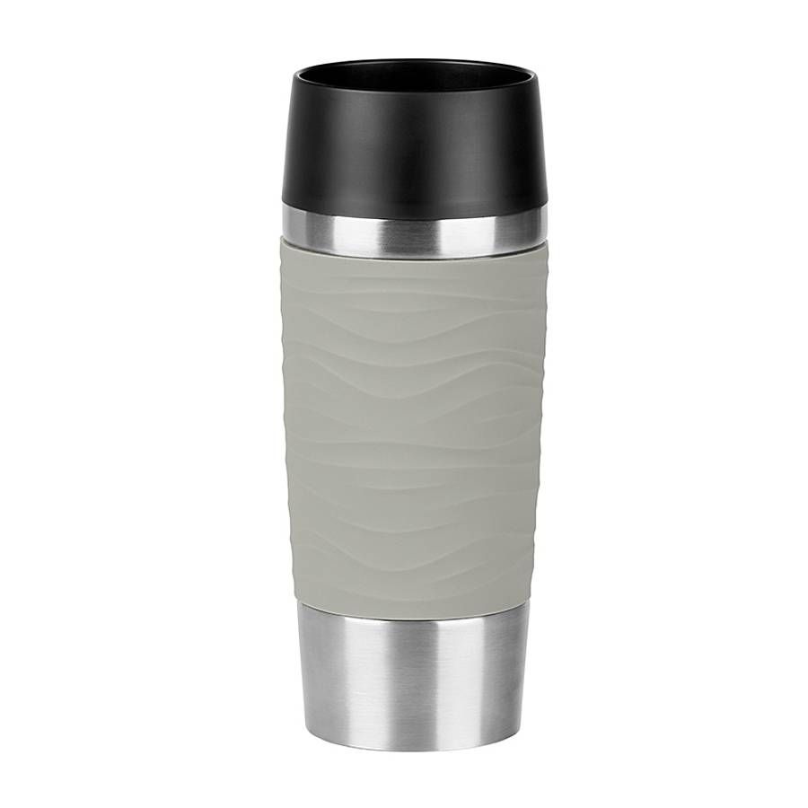 Emsa TRAVEL MUG Waves - Thermosfles - 0,4 liter - Grijs
