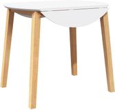 vidaXL Eettafel massief hout naturel rubber