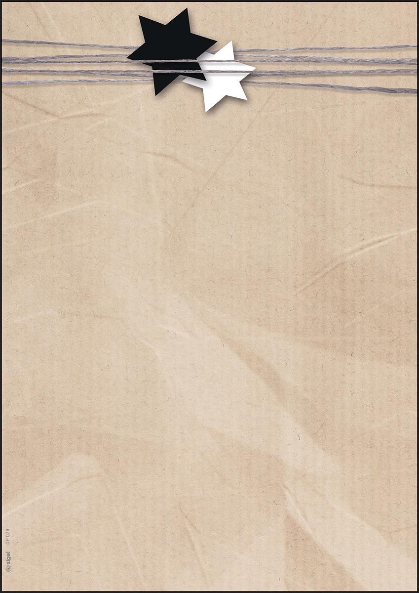 Sigel Christmas Motif Papers - Beige - 29.7 x 21 cm