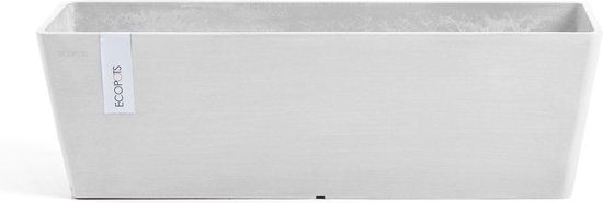 Ecopots Bruges 65 - Pure White - 65 x 17 x H17 cm - Rectangular White Planter