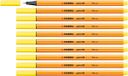 STABILO point 88 - Premium Fineliner - Fine 0,4 mm – Citroen Geel – Doos 10 stuks