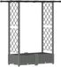 vidaXL Verhoogd bed met trellis en dak lichtgrijs 122,5 x 40 x 121 cm