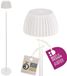 BRILONER - Riffle LED vloerlamp snoerloos IP44 met touch, 19x124 cm, dimbaar, memory-functie, oplaadbare batterij, wit