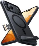 TORRAS Ostand Magnetic Hoesje geschikt voor Apple iPhone 18 Pro - Hybride Backcover Zwart - Met Kickstand - MagSafe Compatible - Hard Plastic & TPU