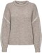 JDY Zoey Life Stitch Knit Sweater Dames - Maat XS - Beige - Wit - XS