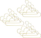Atmosphera Kledinghanger Wolk - 9x - goud - enfants - hangers