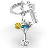Metalmorphose - Sleutelhanger Cocktail - Blauw, Geel, Zilver