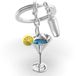 Metalmorphose - Sleutelhanger Cocktail - Blauw, Geel, Zilver