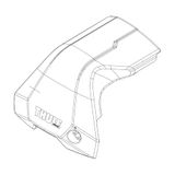THULE Edge Clamp-Front Cover. Left dakdrager, sport, meerkleurig (meerkleurig), effen