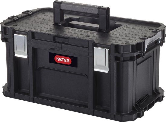 Keter Connect Toolbox Gereedschapskoffer - 54x31,2x27,5cm - Zwart