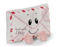 NICI 62619 Knuffelfiguur liefdesbrief, 25 x 16 cm, wit