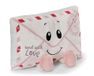 NICI 62619 Knuffelfiguur liefdesbrief, 25 x 16 cm, wit