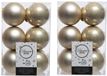 Decoris Boules de Noël - 84 pièces - perle claire/champagne - 6 cm - plastique - mat/brillant
