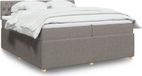 Maison Exclusive - Sommier à lattes de lit avec matelas Taupe 200x200 cm Tissu