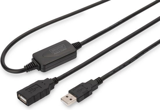 Digitus USB Verlengkabel - 10m - Zwart - DA-73100-1