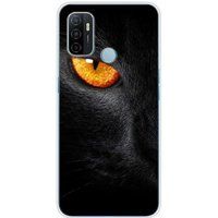 Oppo Bedrukt siliconen hoesje compatibel met Oppo A53S Oeil de panthere