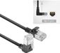 ACT DA4901 U/FTP CAT6A LSZH Slimline Patchkabel | RJ45 Connectoren Recht naar 90° Haaks Boven | Zwart | 1 mètre