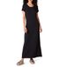 Amazon Essentials Dames Maxi-jurk met korte mouwen
