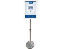 Europel Economy infostand kliklijst – Zilver – A4 (21 x 29,7 cm) – Frame 25mm – Verstelbare hoogte – Draaibare kliklijst – Ideaal voor Beurzen