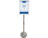 Europel Economy infostand kliklijst – Zilver – A4 (21 x 29,7 cm) – Frame 25mm – Verstelbare hoogte – Draaibare kliklijst – Ideaal voor Beurzen