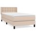 vidaXL Lit à sommier tapissier avec matelas, marron cappuccino, 100x200 cm, similicuir