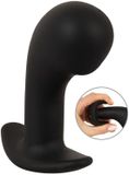 Anos Big Head Prostaat Plug Vibrator Zwart