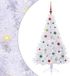 vidaXL Sapin de Noël artificiel avec 150 LED Blanc 150 cm PVC et Acier