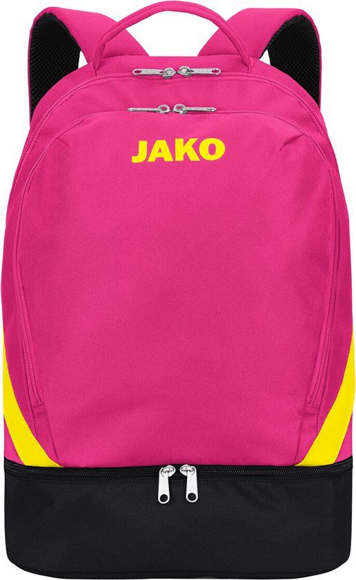 Jako Iconic Rugzak - Roze / Zwart / Fluogeel | Maat: UNI