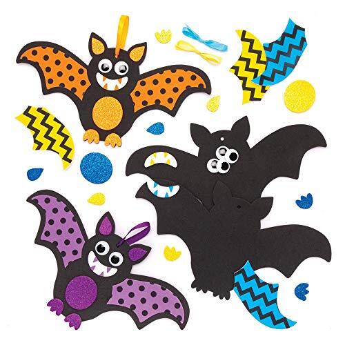 Baker Ross Halloween Bat decoratieset Mix & Match kinderknutsels (pakket van 8)