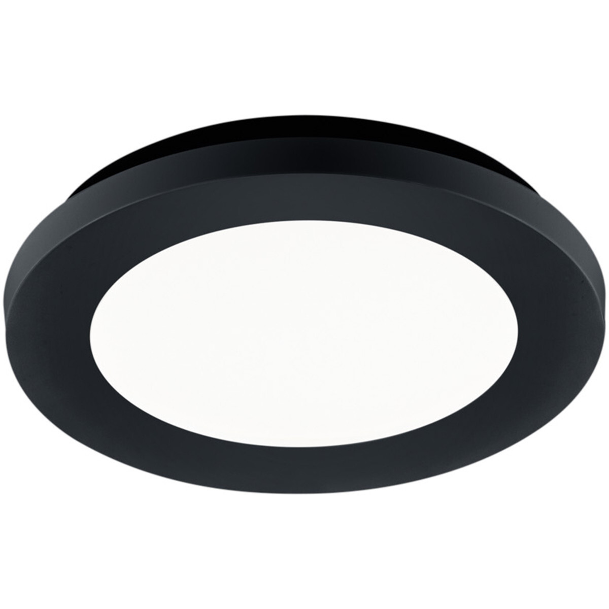 BES LED LED Plafondlamp - Trion Camy - Opbouw Rond 10W - Spatwaterdicht IP44 - Dimbaar - Warm Wit 3000K - Mat Zwart