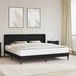 Maison Exclusive - Lit cadre avec bandes lumineuses LED, noir, 180 x 200 cm, similicuir