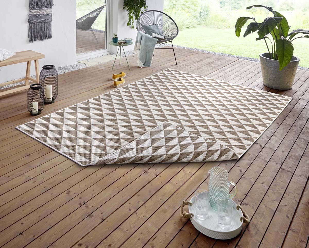 Northrugs Tahiti Vloerkleed - Lichtbruin/Crème - 80x250 cm