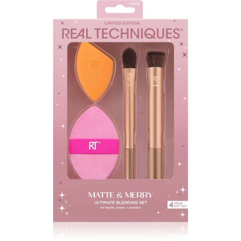 Real Techniques Matte & Merry Ultimate Blending Kit, 4-delige Limited Edition Gift Set