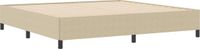 vidaXL Lit boxspring Gris Vert 200 x 200 cm Tissu velours côtelé