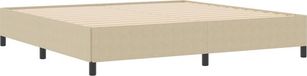 vidaXL Lit boxspring Gris Vert 200 x 200 cm Tissu velours côtelé