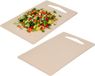 Plasticforte Planche à découper de cuisine - 2x - taupe - 36 x 24 cm - plastique