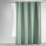 HomeMaison Verduisteringsgordijn met zeilringen Saliegroen Polyester 135 x 240 cm