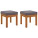 VidaXL Tuinkrukjes 2 st met kussens 40x40x34 cm massief acaciahout