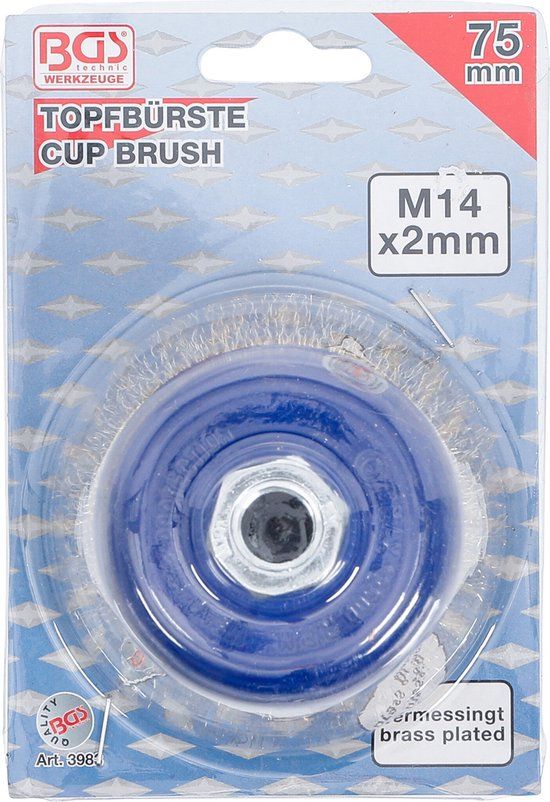 BGS 3983 Komborstel staaldraad opname M14 x 2 Ø 75 mm x 57 mm